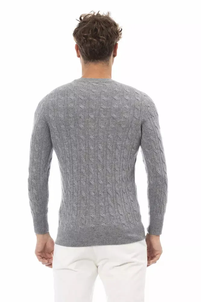 Gray Cashmere Men Sweater sold by Louxly product image thumbnail 3