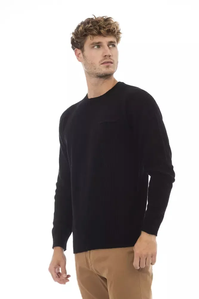 Black Viscose Men Sweater sold by Louxly product image thumbnail 2