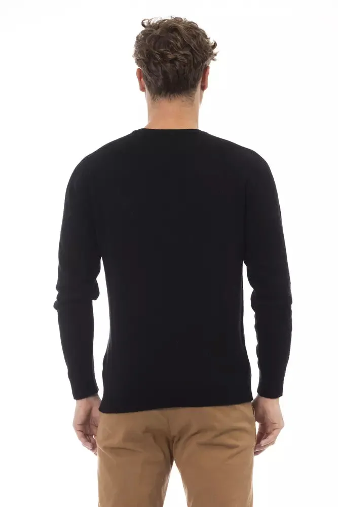 Black Viscose Men Sweater sold by Louxly product image thumbnail 3