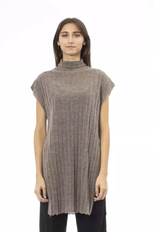 Brown Wool Women Sweater sold by Louxly