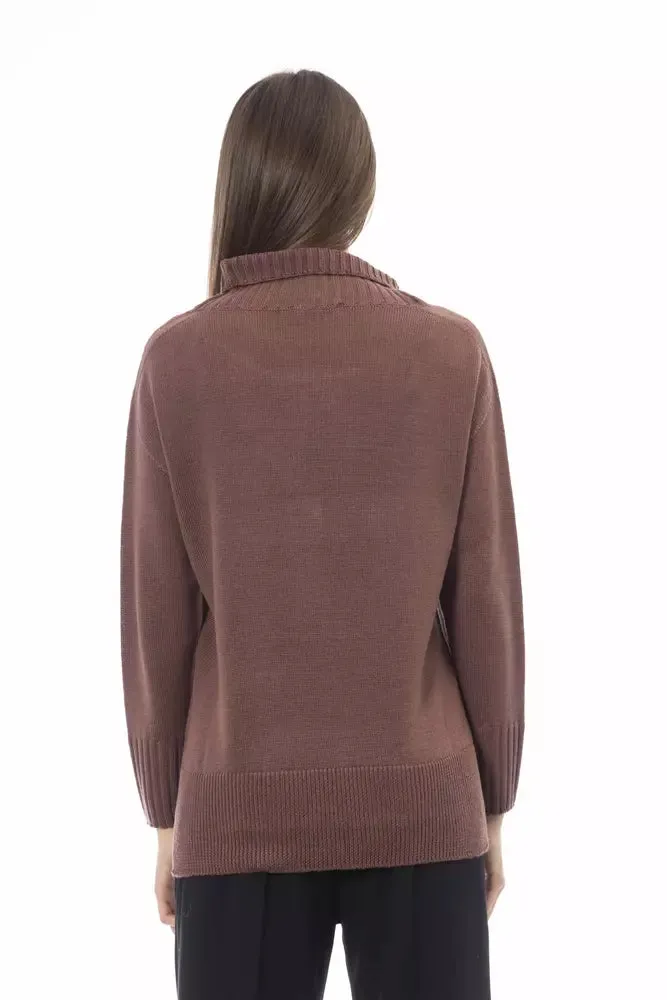 Brown Merino Wool Women Sweater sold by Louxly product image thumbnail 3