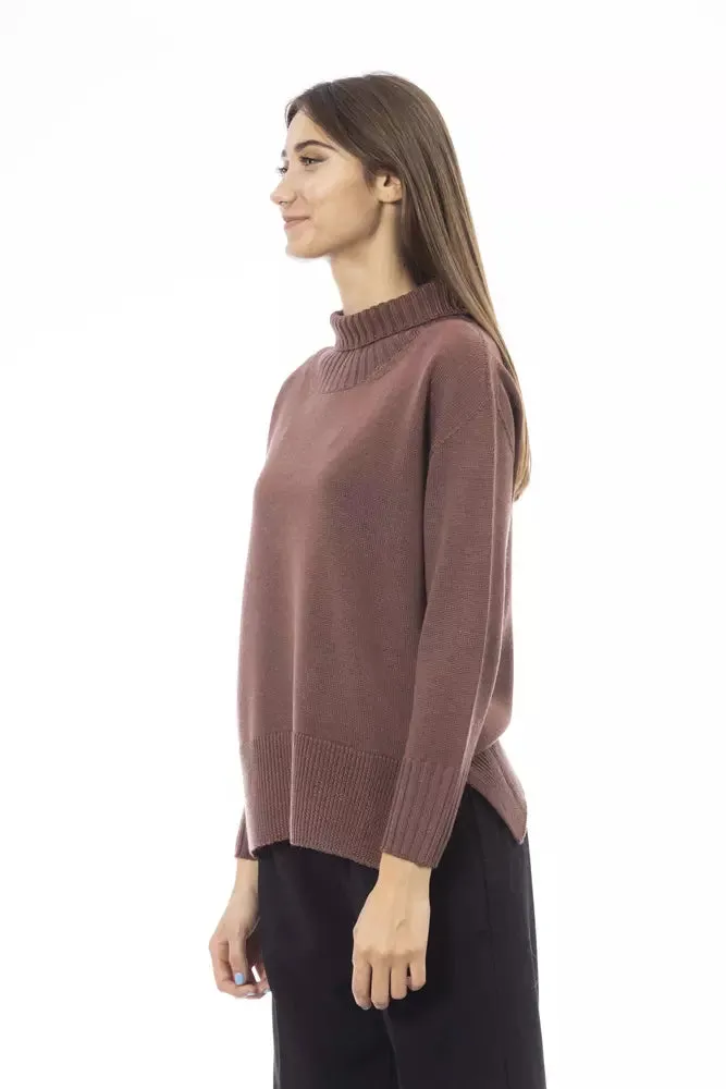 Brown Merino Wool Women Sweater sold by Louxly product image thumbnail 2