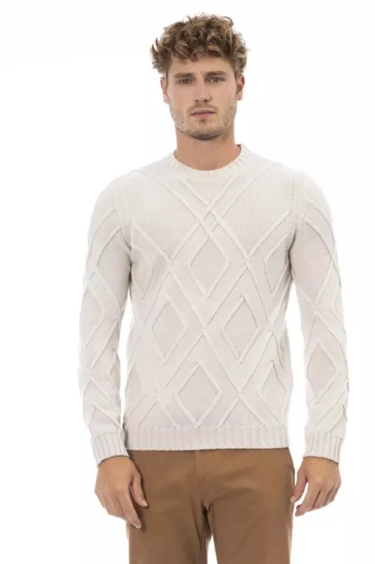Beige Merino Men Sweater sold by Louxly