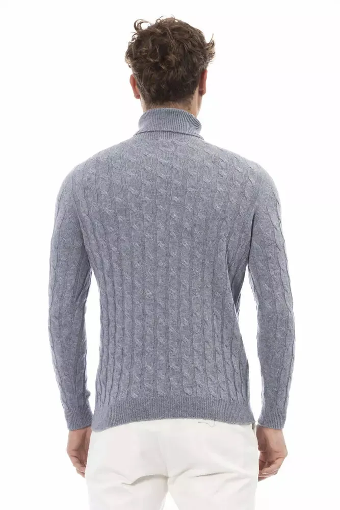 Light Blue Wool Men Sweater sold by Louxly product image thumbnail 3