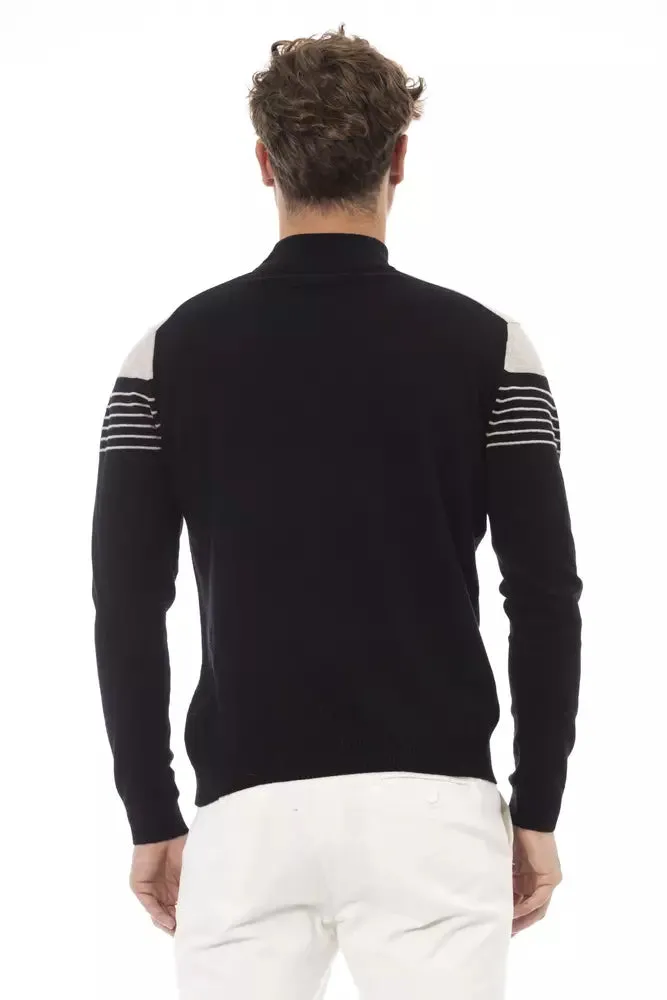 Black Viscose Men Sweater sold by Louxly product image thumbnail 3