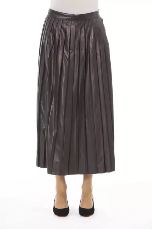 Brown Polyethylene Women Skirt sold by Louxly