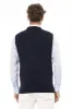 Blue Viscose Men Vest sold by Louxly