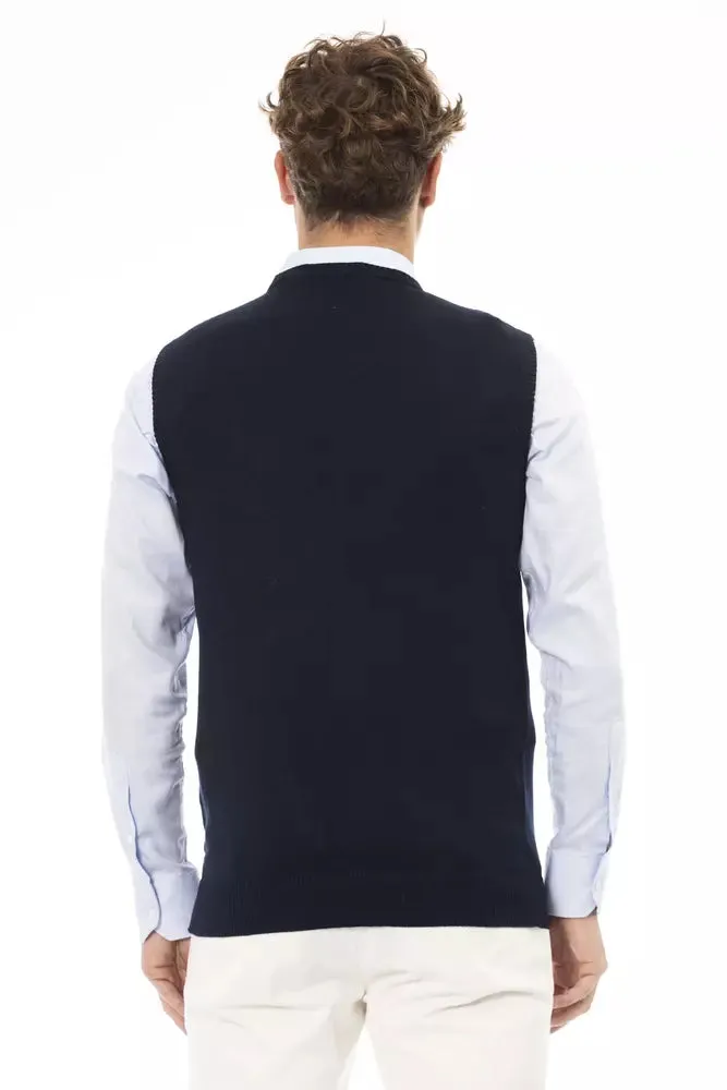 Blue Viscose Men Vest sold by Louxly product image thumbnail 3