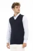 Blue Viscose Men Vest sold by Louxly