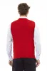 Red Viscose Men Vest sold by Louxly