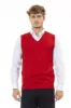Red Viscose Men Vest sold by Louxly