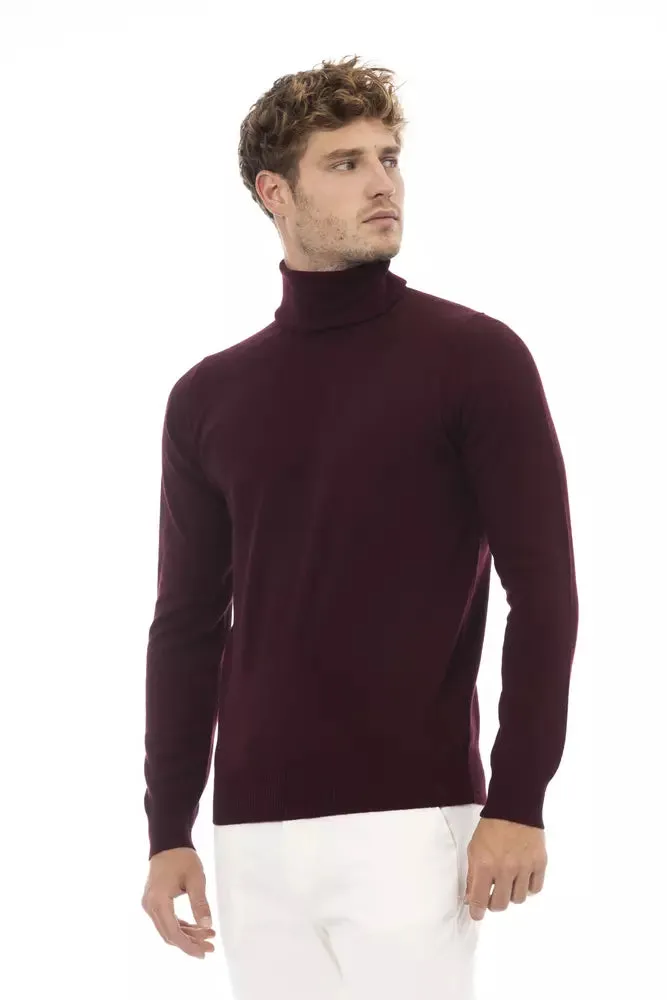 Burgundy Wool Men Sweater sold by Louxly product image thumbnail 2