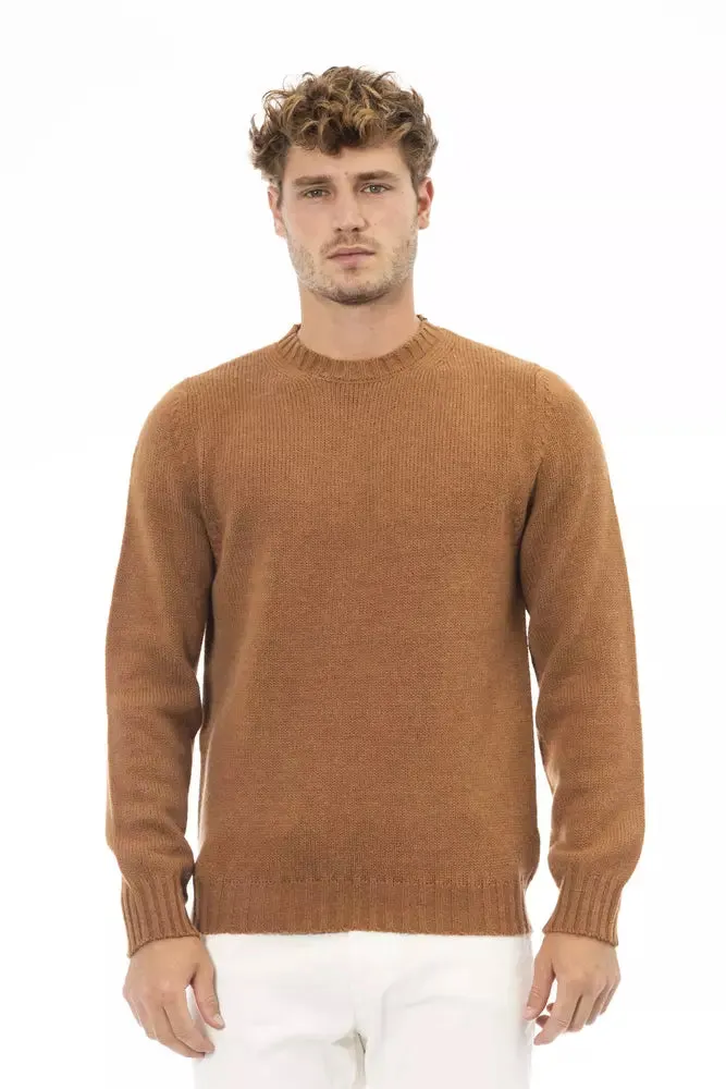 Beige Alpaca Men Sweater sold by Louxly