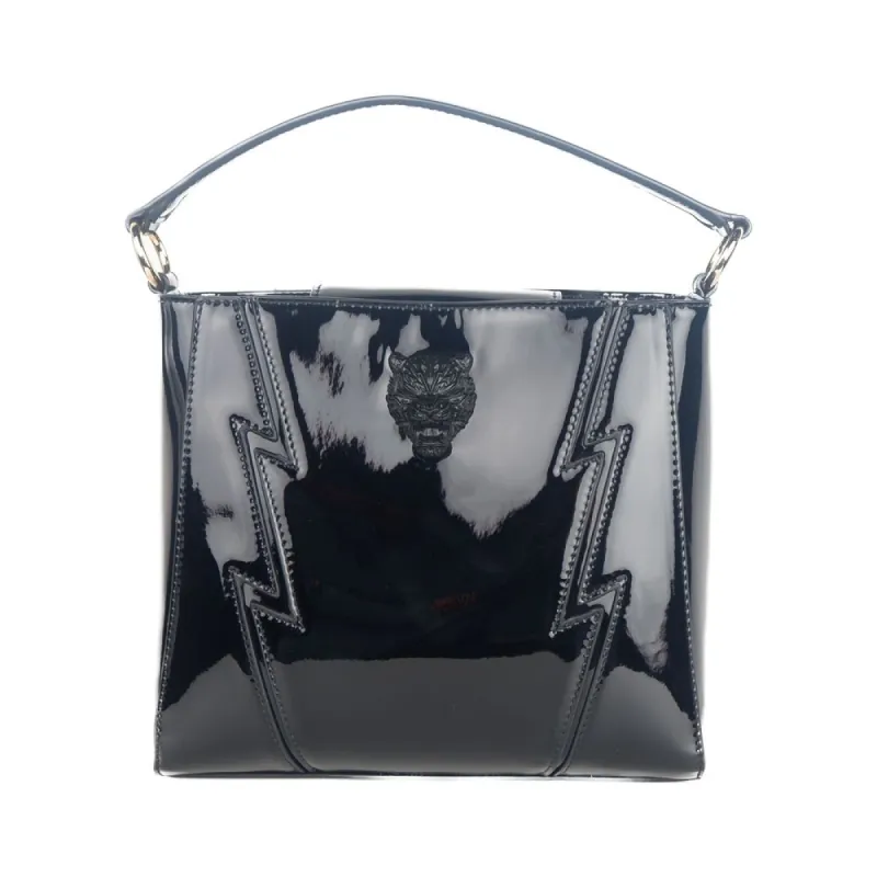 Sleek Patent Effect Crossbody Bag sold by Louxly