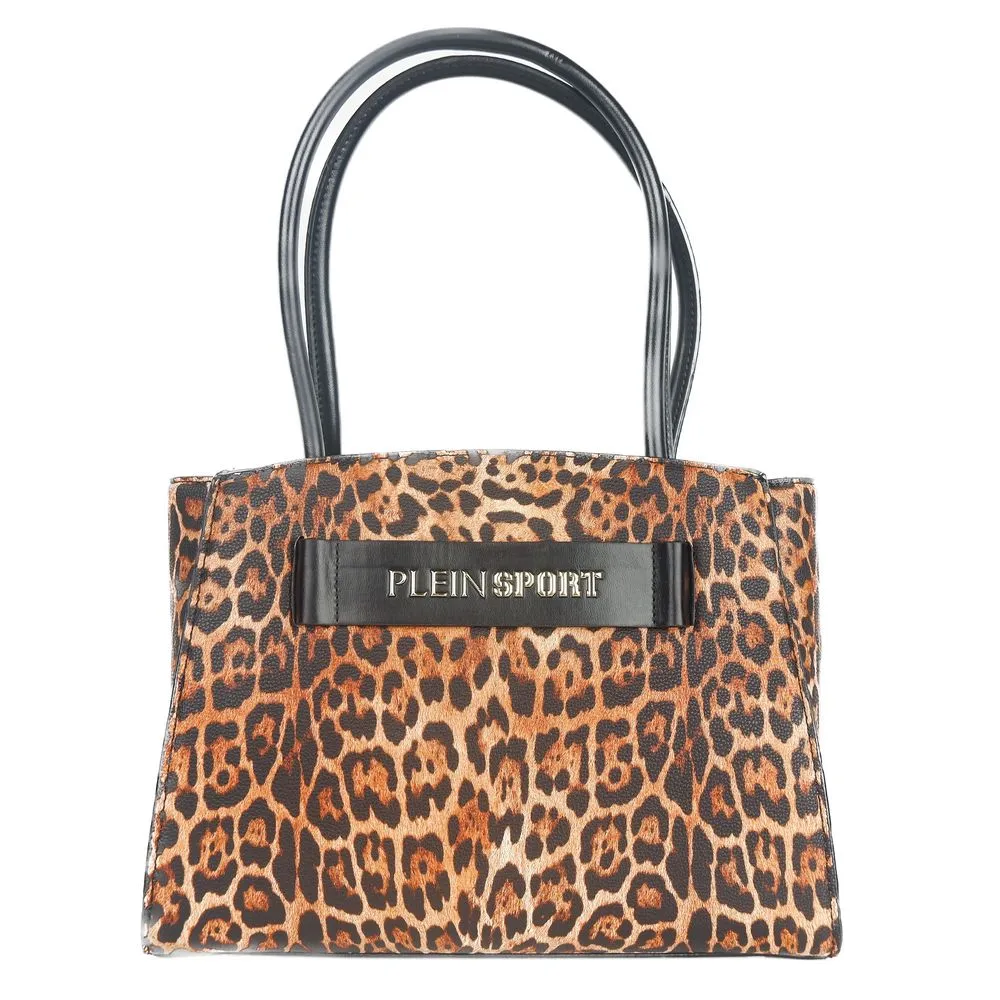 Leopard Print Shopper with Logo Accent sold by Louxly