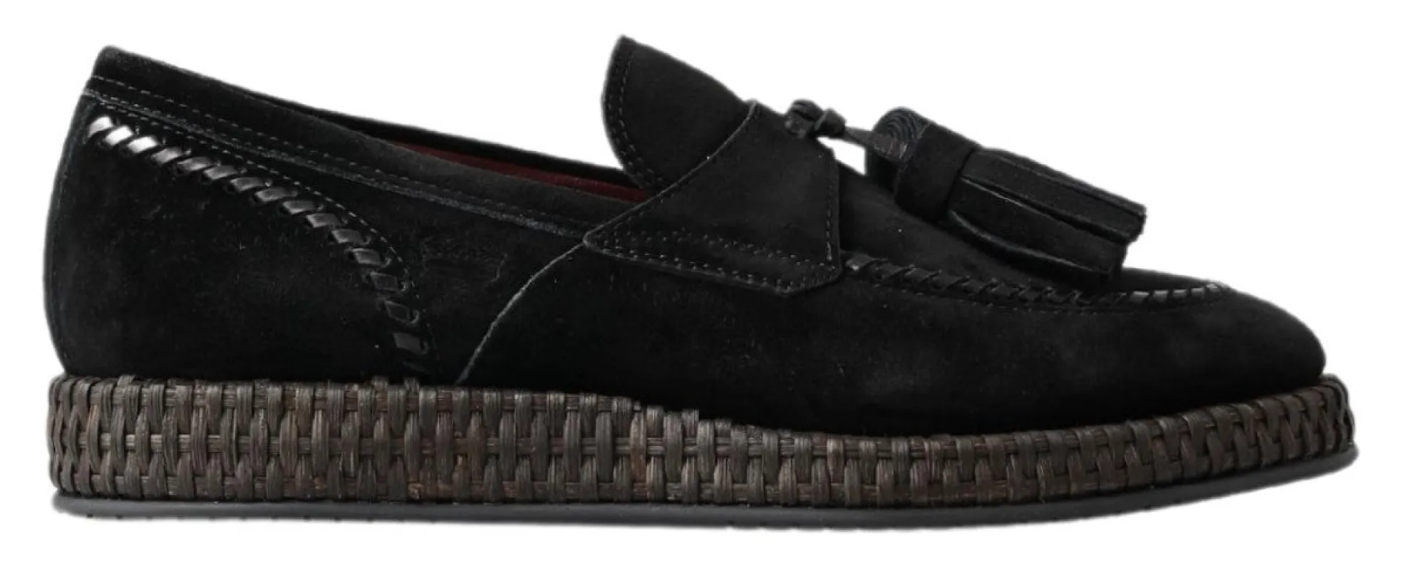Chic Black Suede Espadrille Sneakers sold by Louxly