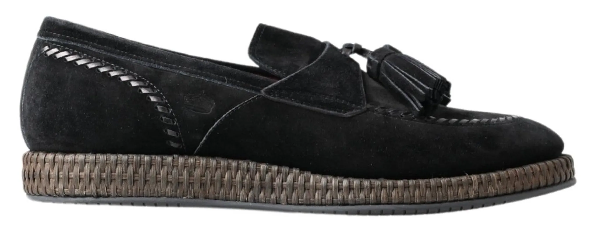 Elegant Black Suede Espadrilles Sneakers sold by Louxly