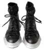 Black High Top Sneaker Bootie sold by Louxly