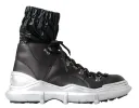 Black High Top Sneaker Bootie sold by Louxly