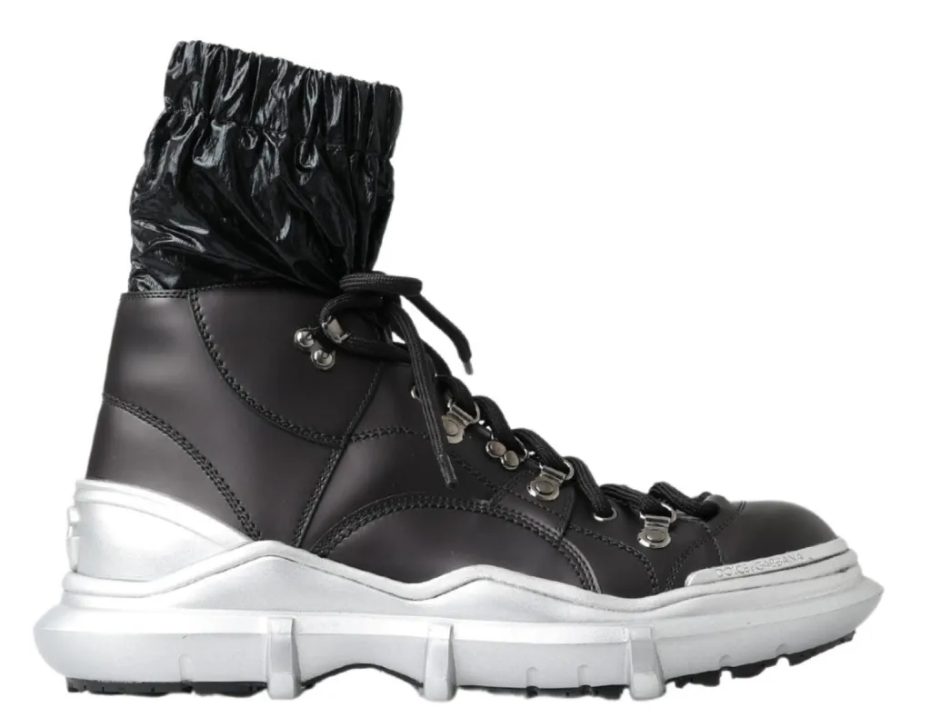 Black High Top Sneaker Bootie sold by Louxly