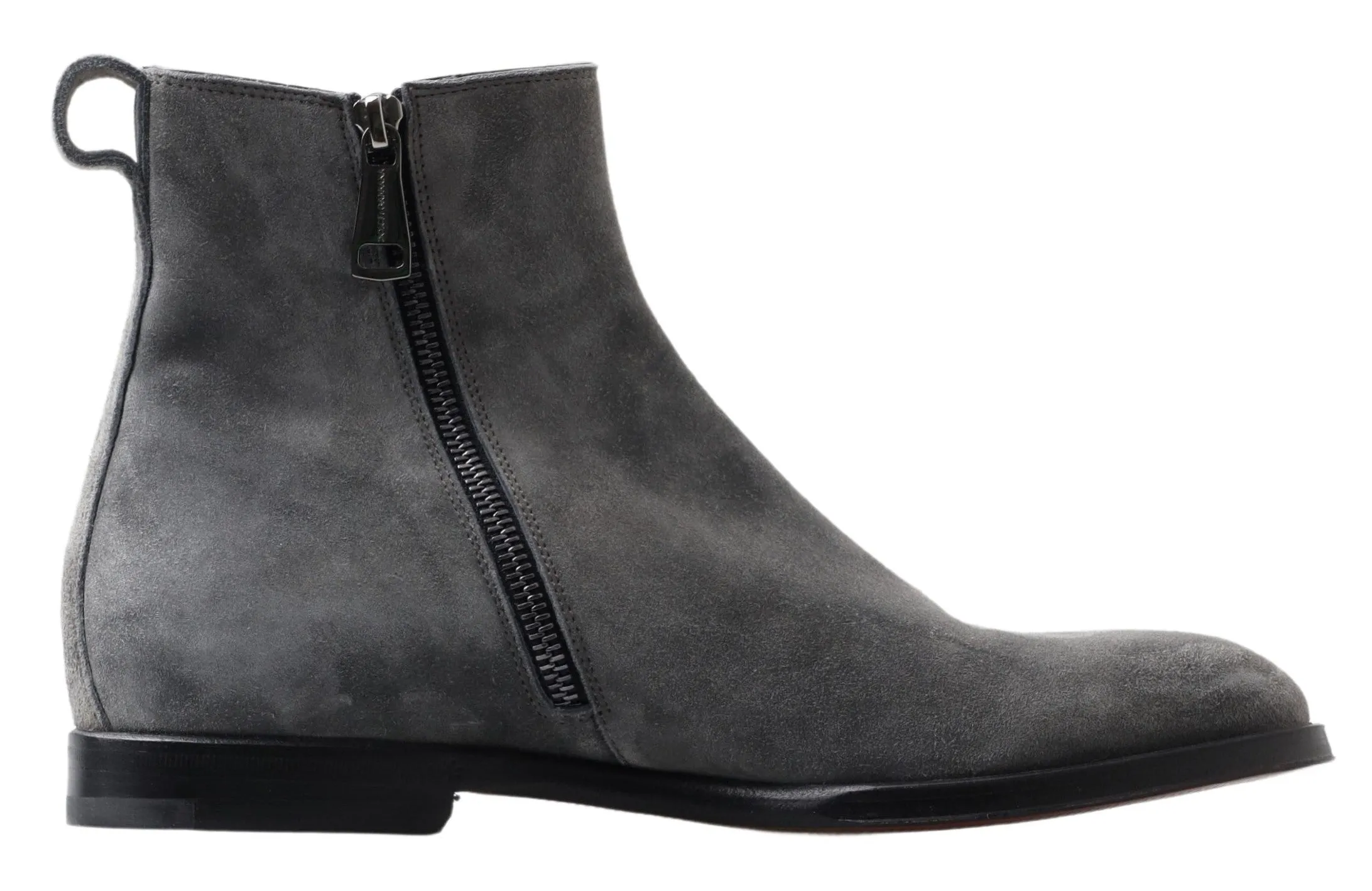 Elegant Gray Chelsea Leather Boots sold by Louxly