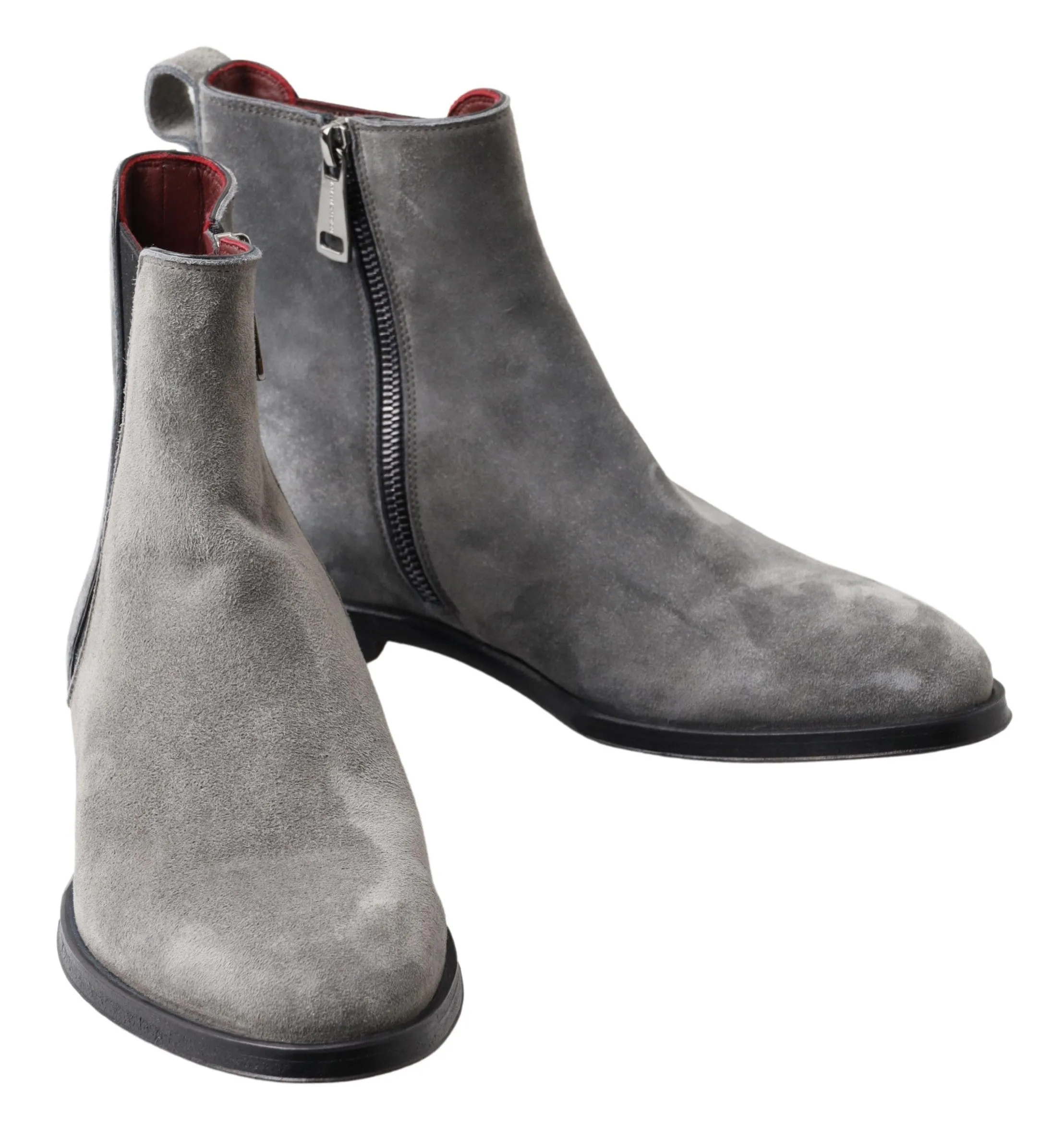 Elegant Gray Chelsea Leather Boots sold by Louxly product image thumbnail 5