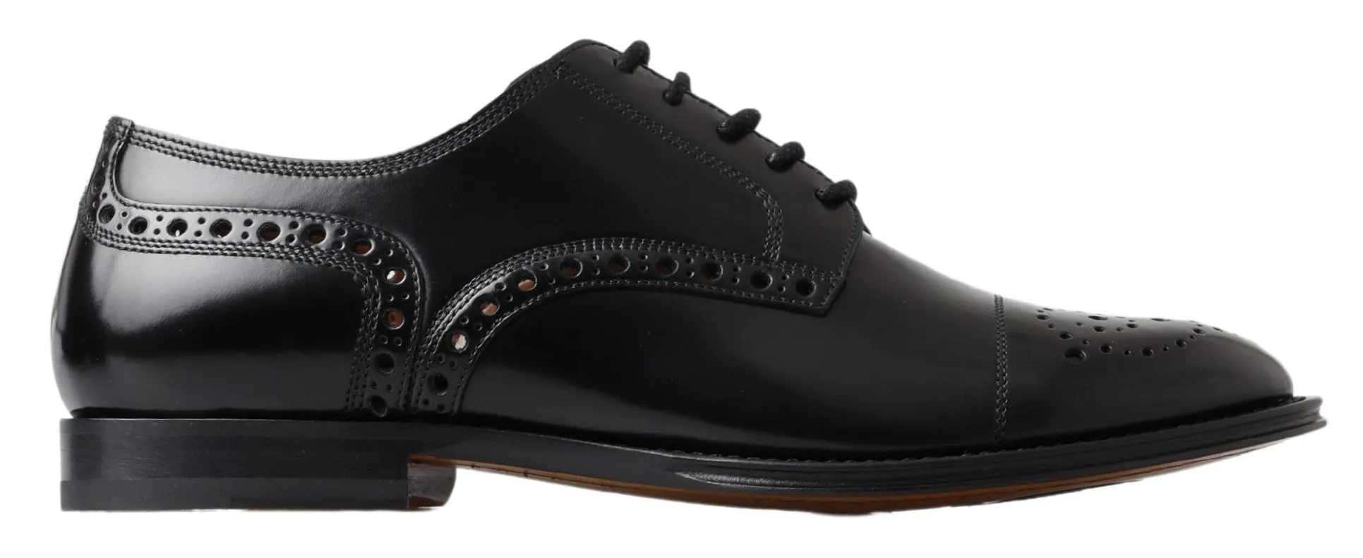 Elegant Black Leather Oxford Wingtip Shoes sold by Louxly