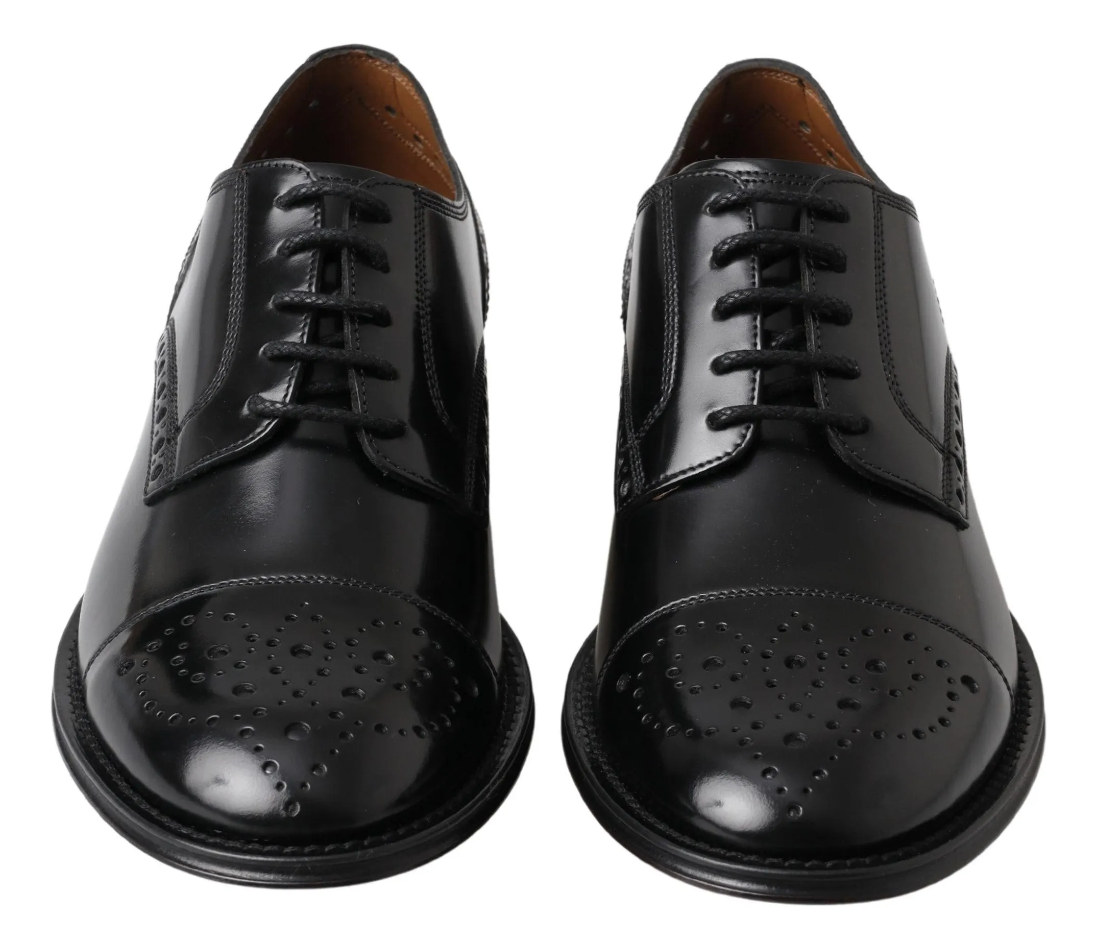 Elegant Black Leather Oxford Wingtip Shoes sold by Louxly product image thumbnail 2