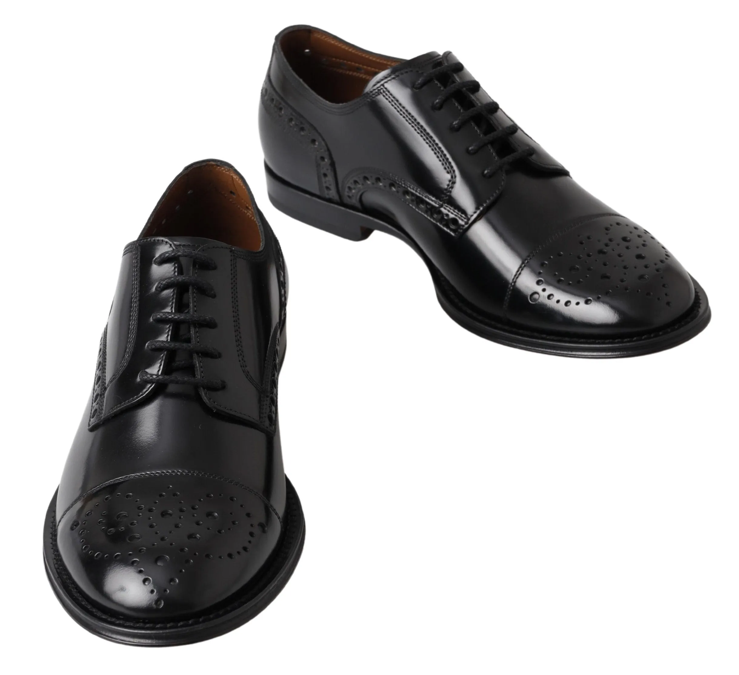 Elegant Black Leather Oxford Wingtip Shoes sold by Louxly product image thumbnail 3