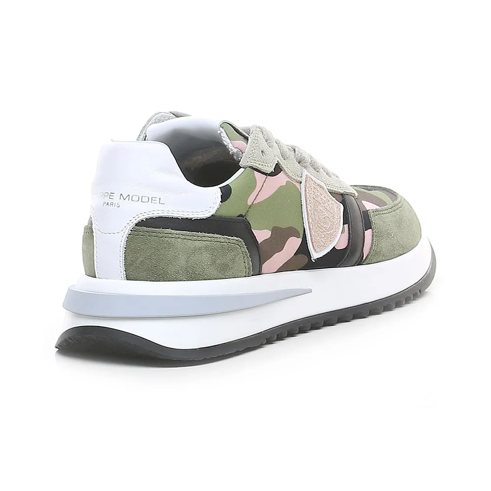 Chic Army Suede-Trimmed Fabric Sneakers sold by Louxly product image thumbnail 4