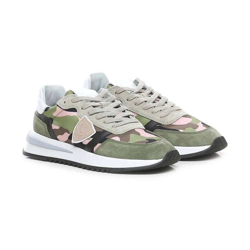 Chic Army Suede-Trimmed Fabric Sneakers sold by Louxly product image thumbnail 2