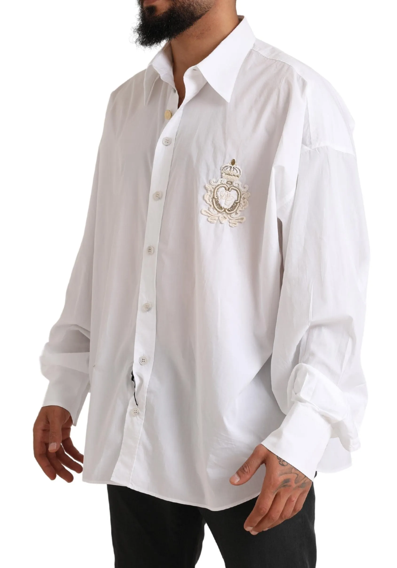 Elegant White Cotton Formal Shirt sold by Louxly product image thumbnail 2