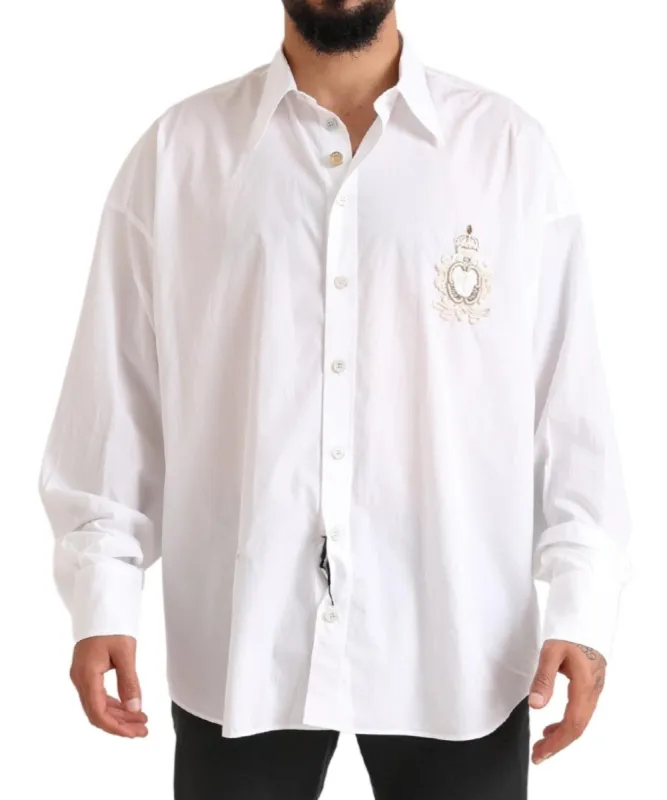 Elegant White Cotton Formal Shirt sold by Louxly
