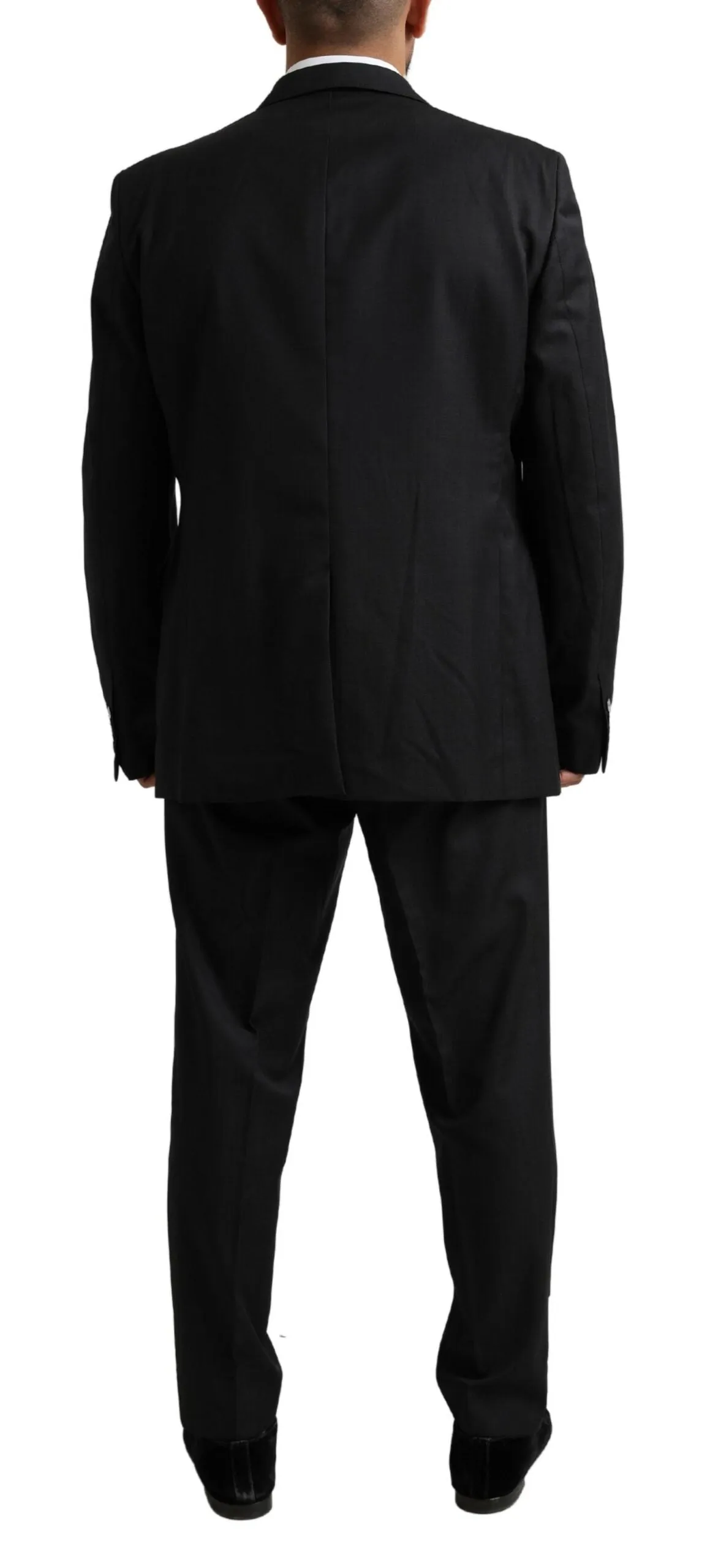 Elegant Black Virgin Wool Martini Suit sold by Louxly product image thumbnail 3