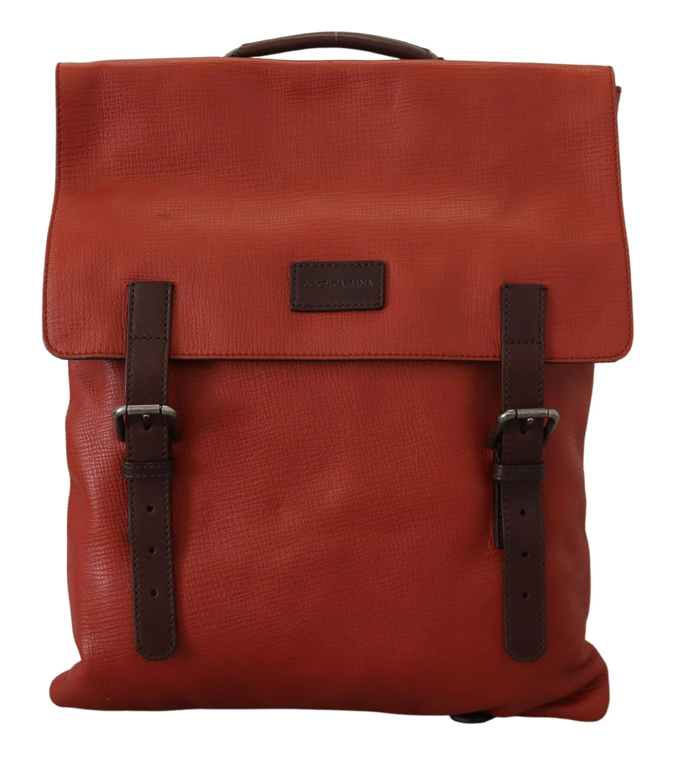 Elegant Calfskin Leather Backpack in Orange sold by Louxly