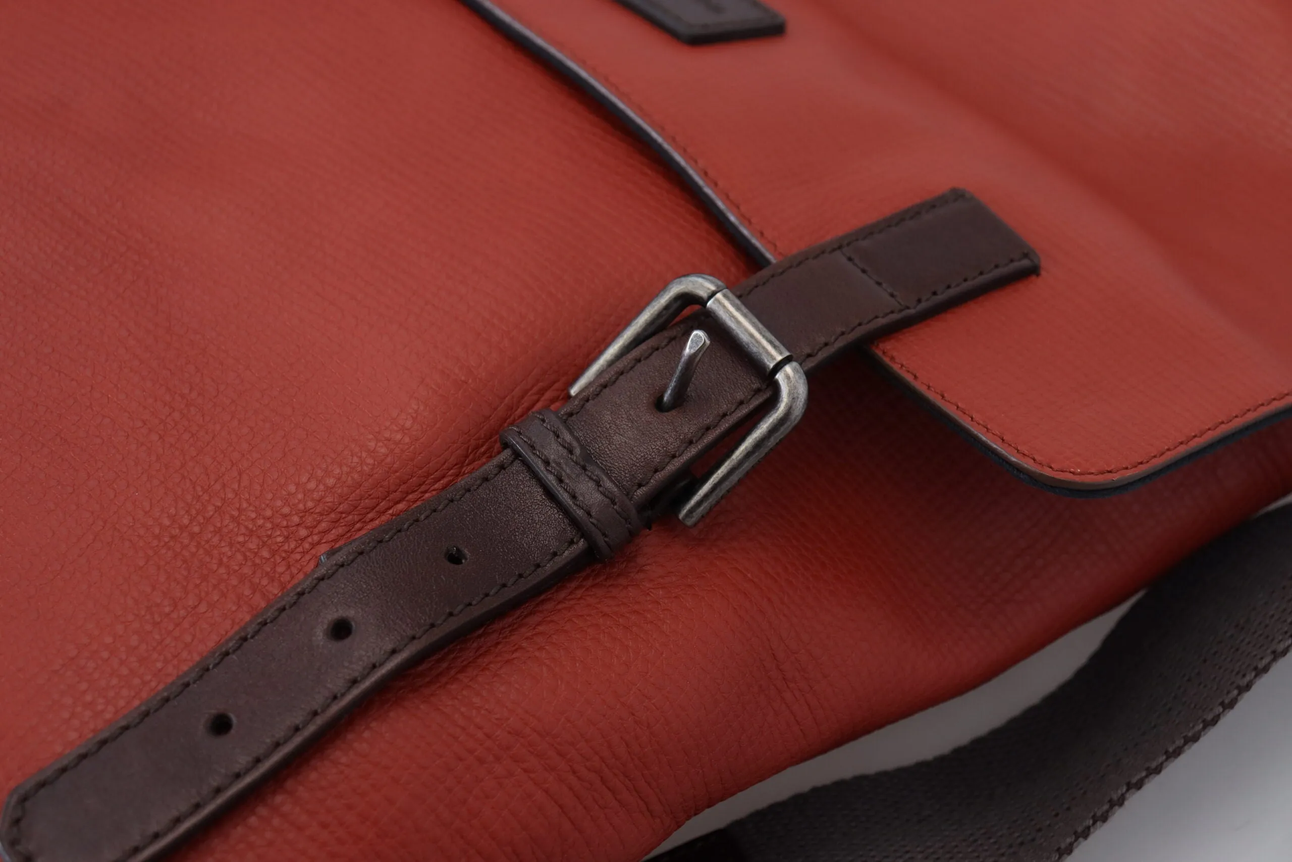 Elegant Calfskin Leather Backpack in Orange sold by Louxly product image thumbnail 5