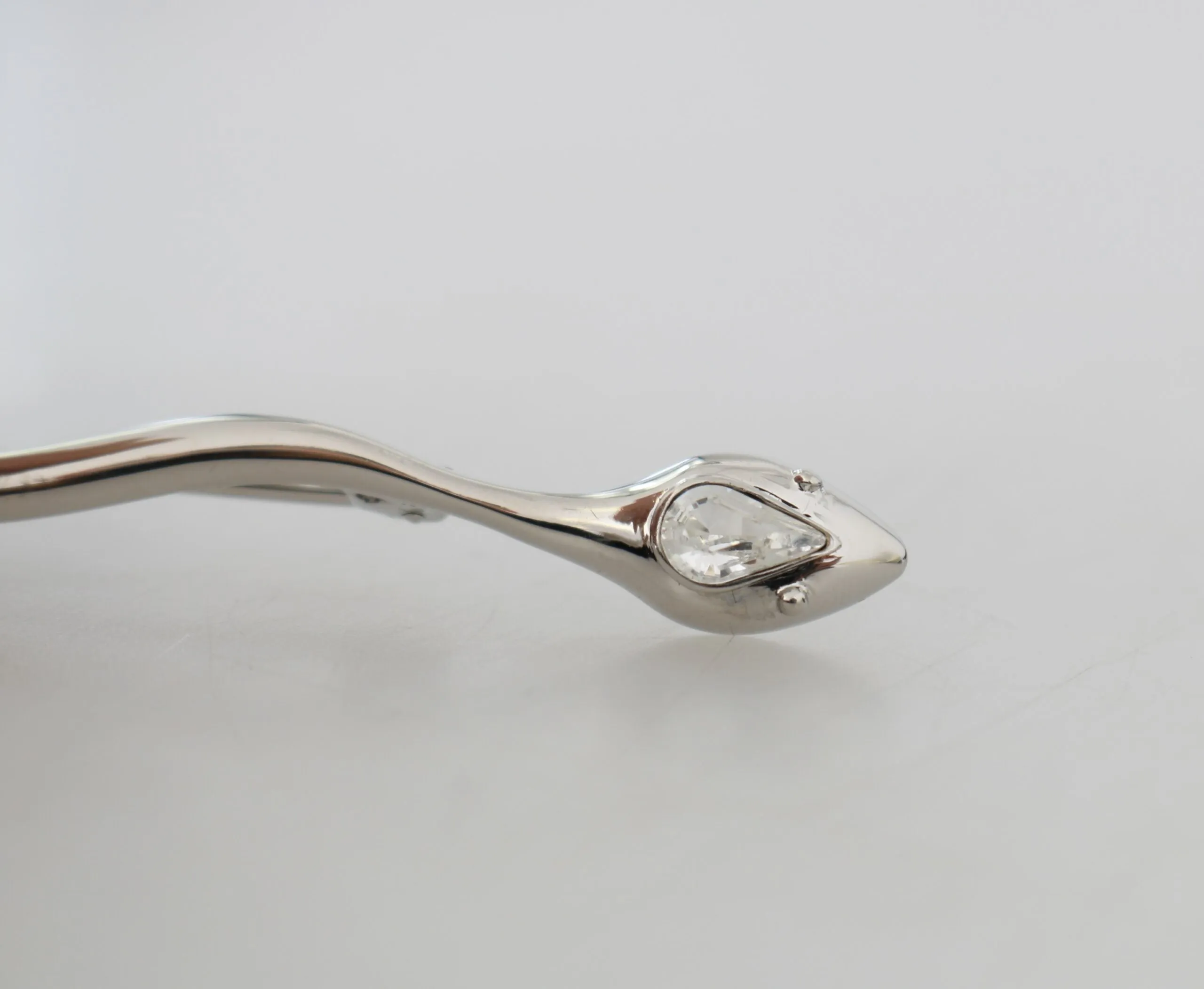 Elegant Crystal-Embellished Silver Brooch Pin sold by Louxly product image thumbnail 4