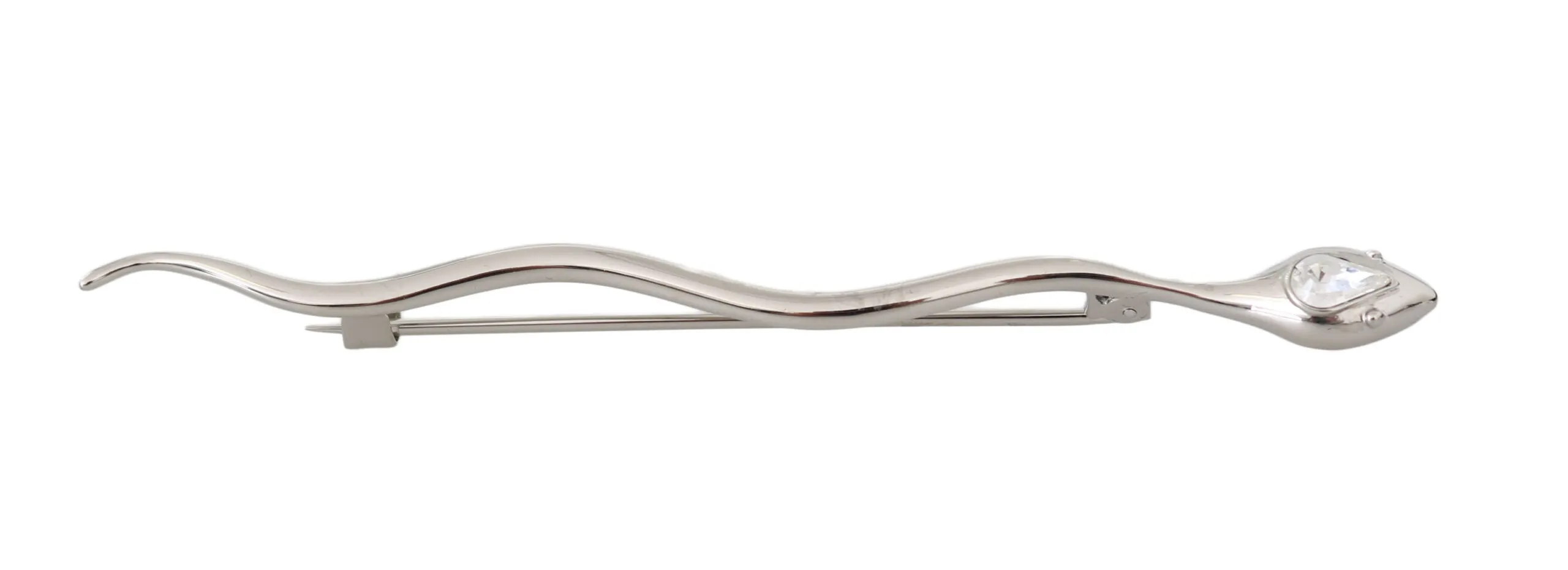 Elegant Crystal-Embellished Silver Brooch Pin sold by Louxly