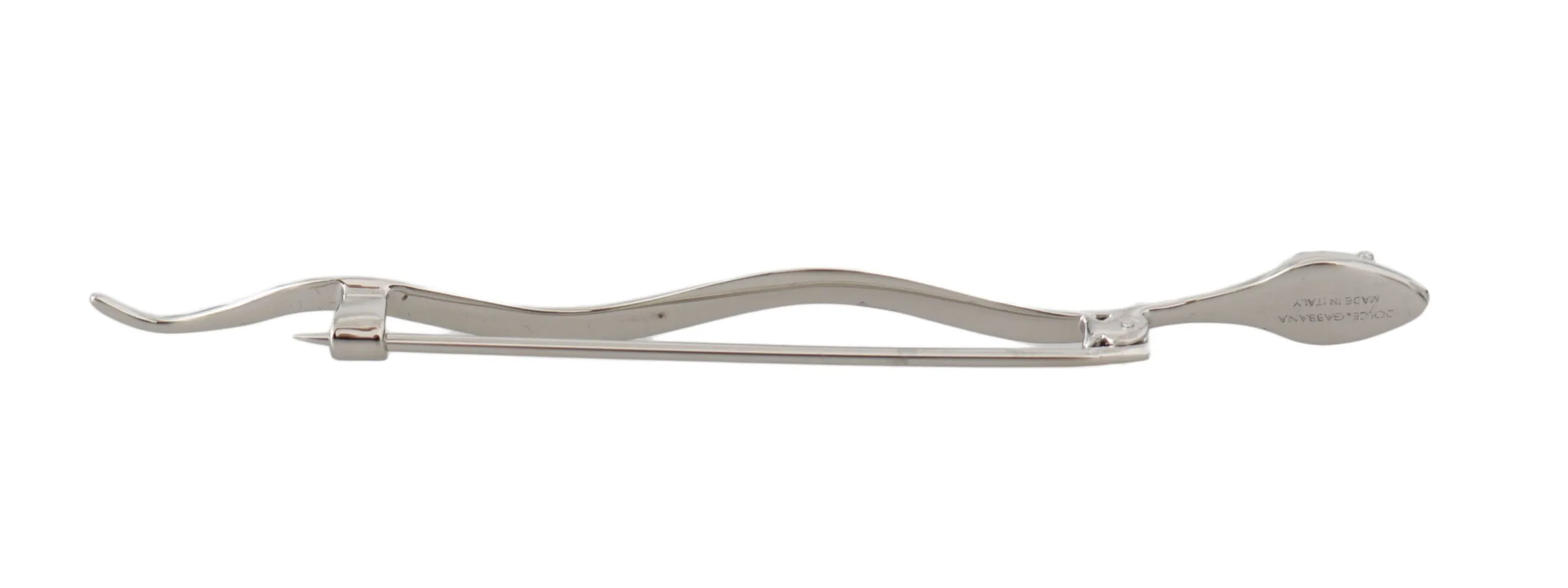 Elegant Crystal-Embellished Silver Brooch Pin sold by Louxly product image thumbnail 2