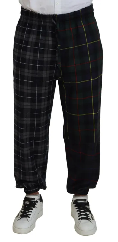 Checkered Wool Blend Jogger Pants sold by Louxly