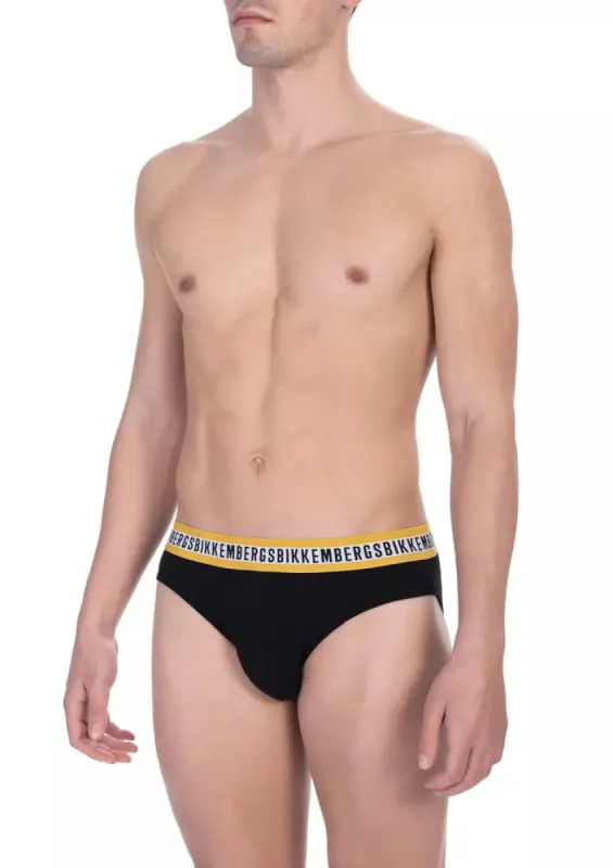Black Cotton Men Brief sold by Louxly