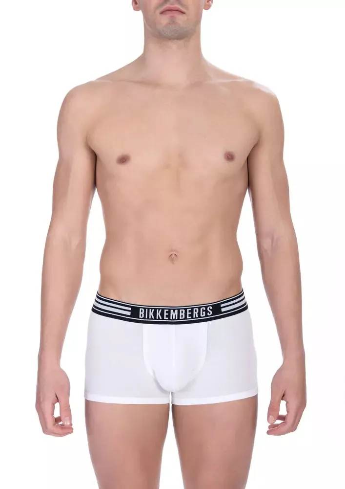 White Cotton Men Underwear Trunk Pack sold by Louxly