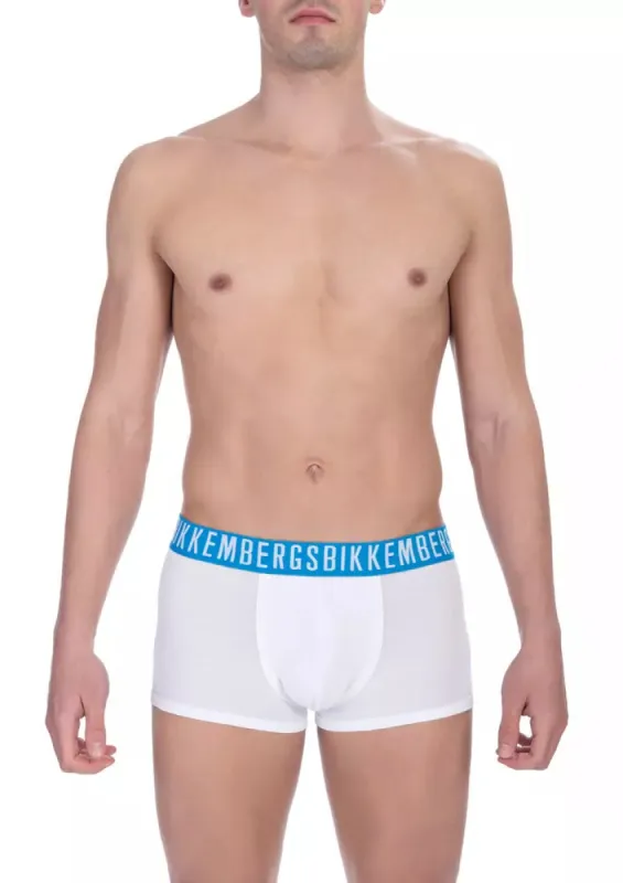 White Cotton Men Trunk made by Bikkembergs