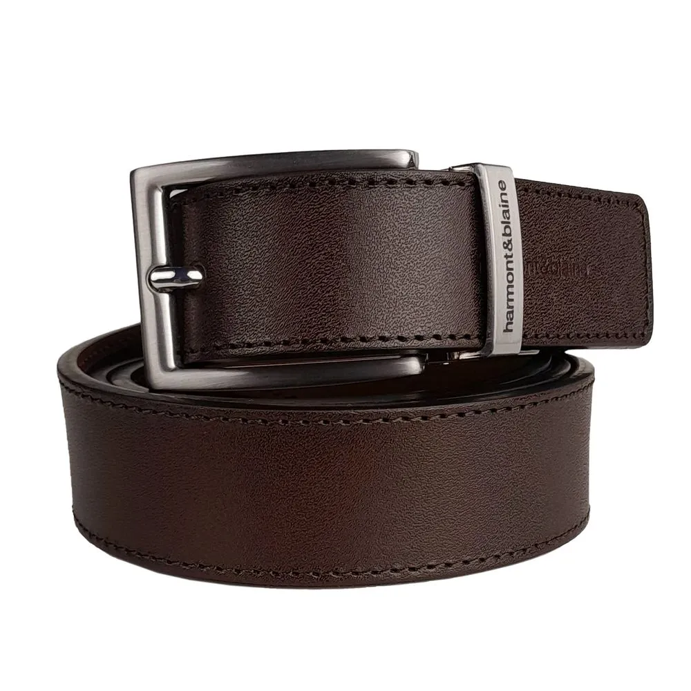 Reversible Calfskin Leather Belt - Dual Style Luxury sold by Louxly