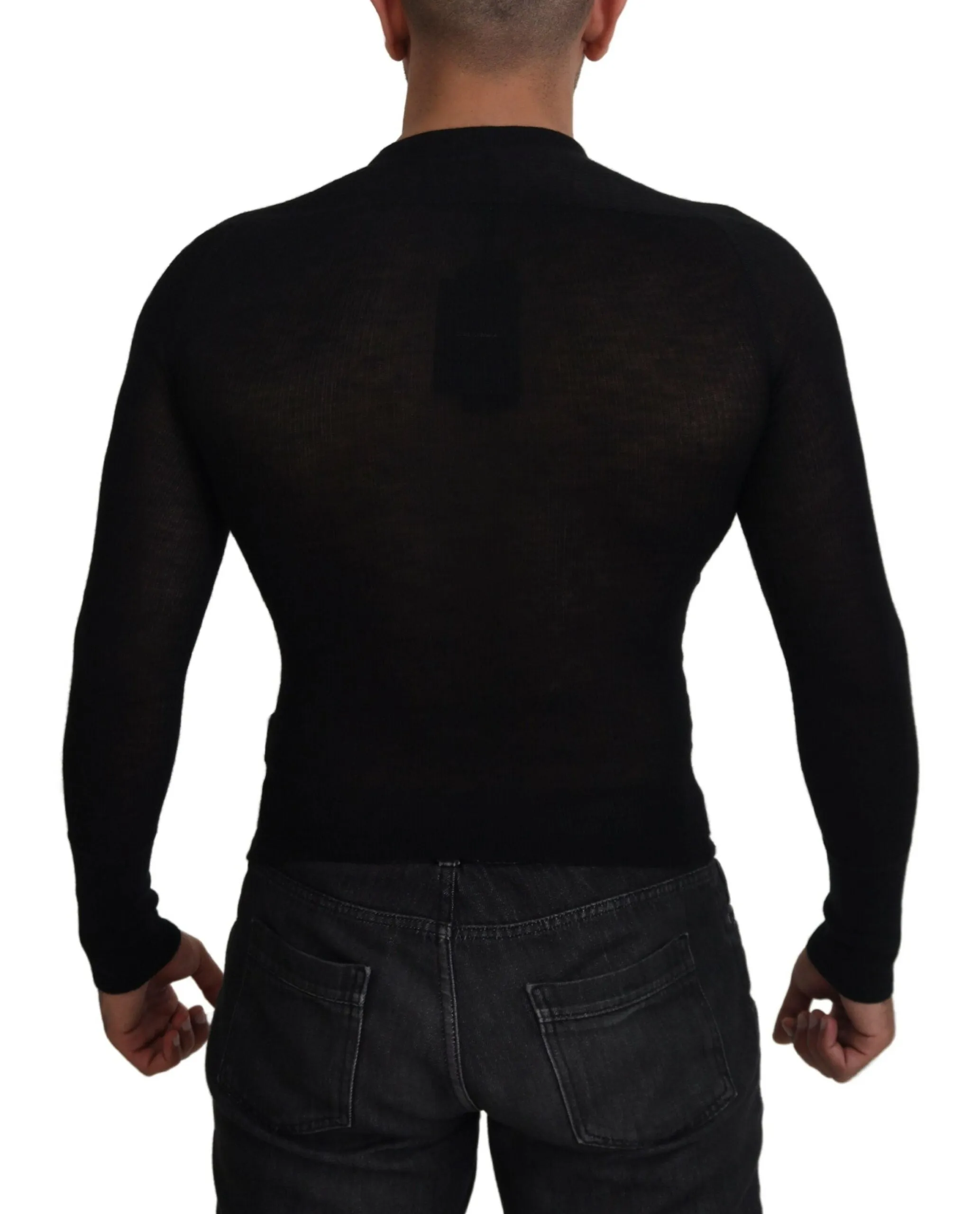 Elegant Black Cashmere Pullover Sweater sold by Louxly product image thumbnail 3
