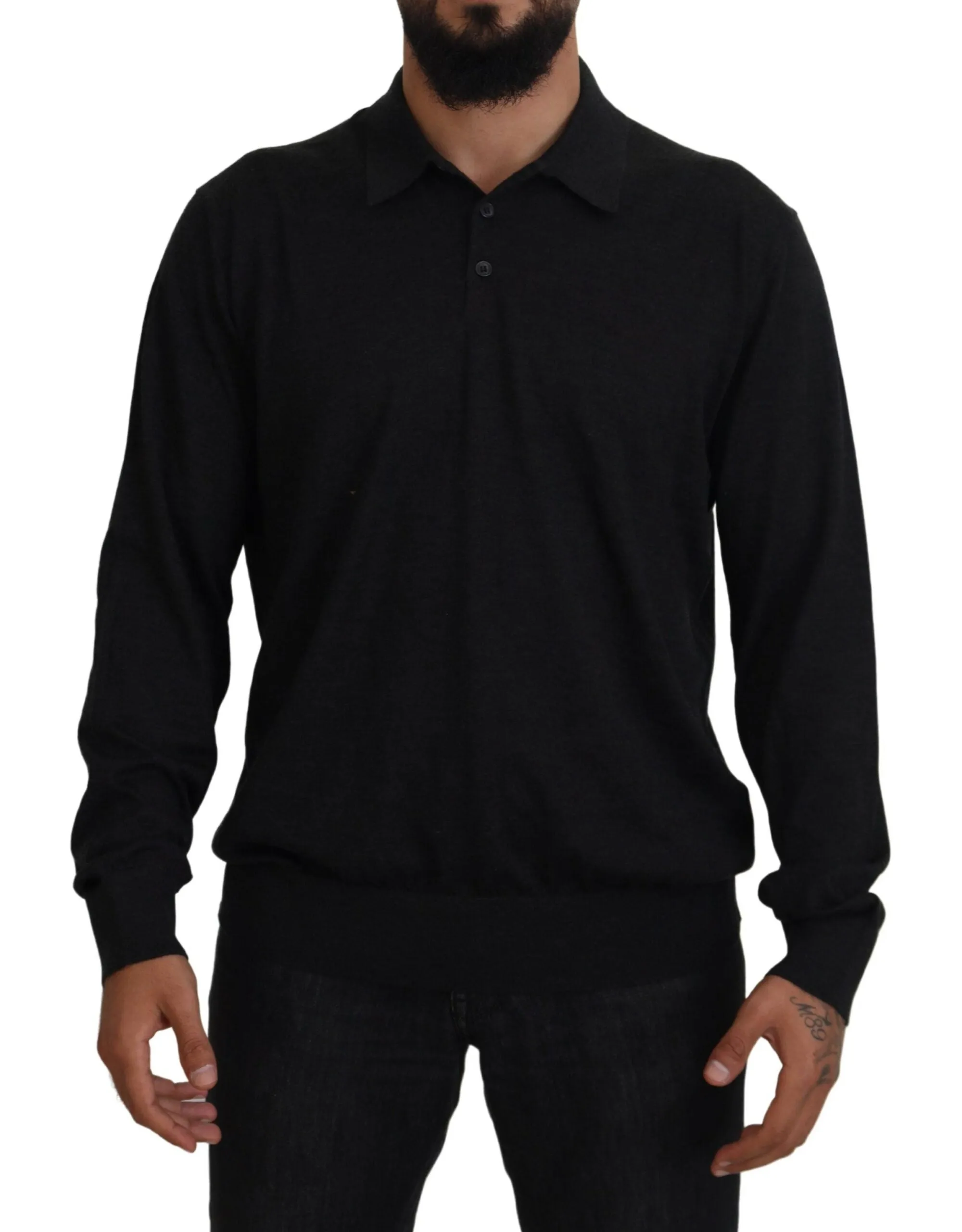 Elegant Black Cashmere Pullover Sweater sold by Louxly