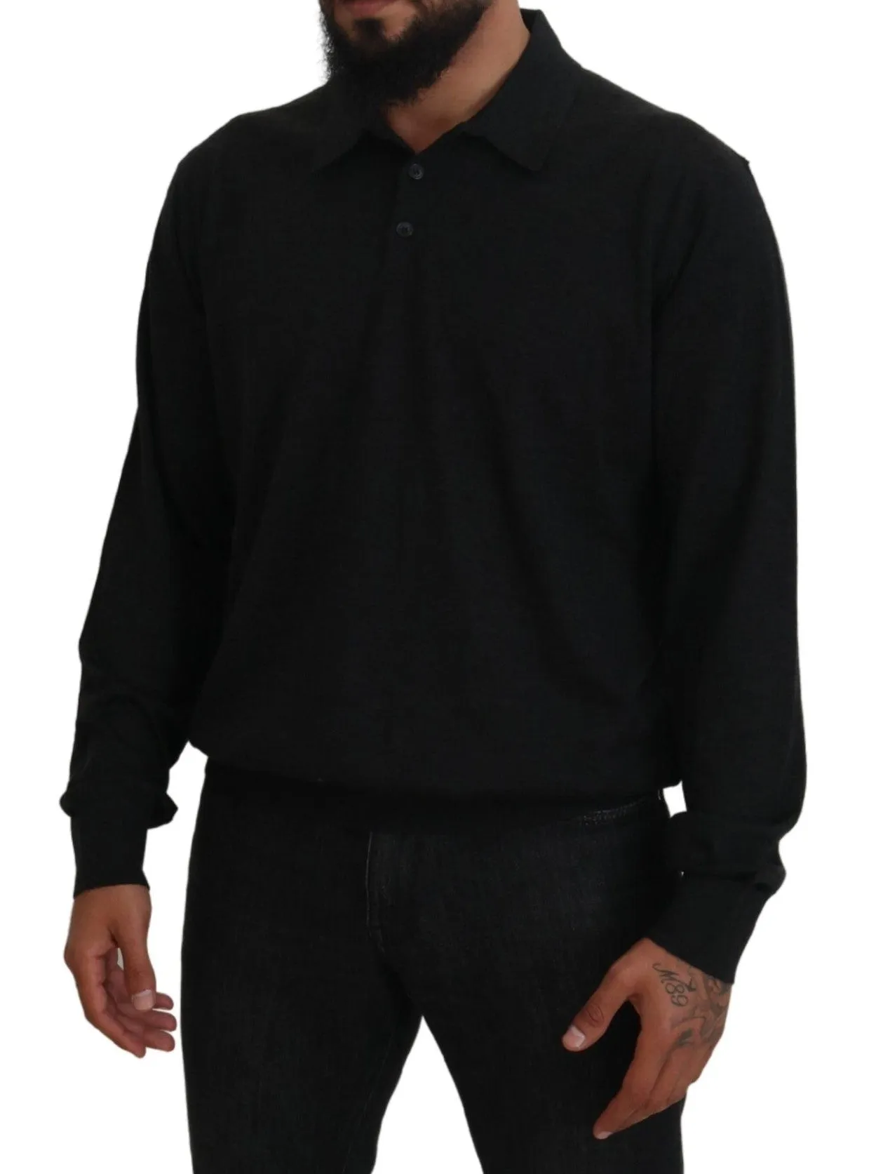 Elegant Black Cashmere Pullover Sweater sold by Louxly product image thumbnail 5