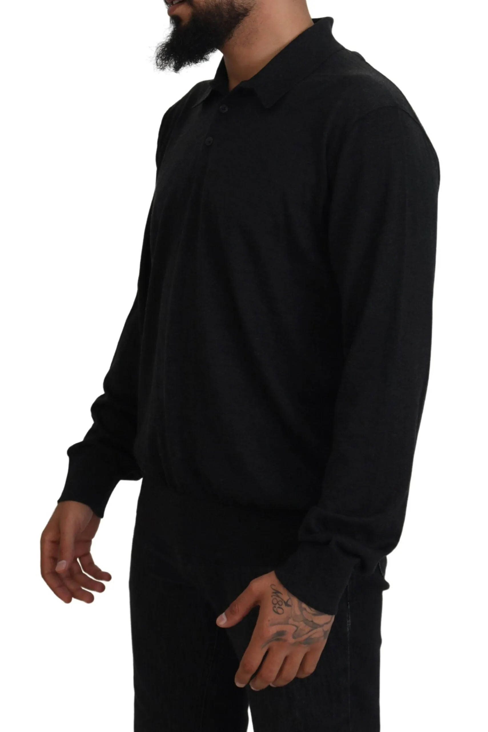 Elegant Black Cashmere Pullover Sweater sold by Louxly product image thumbnail 2