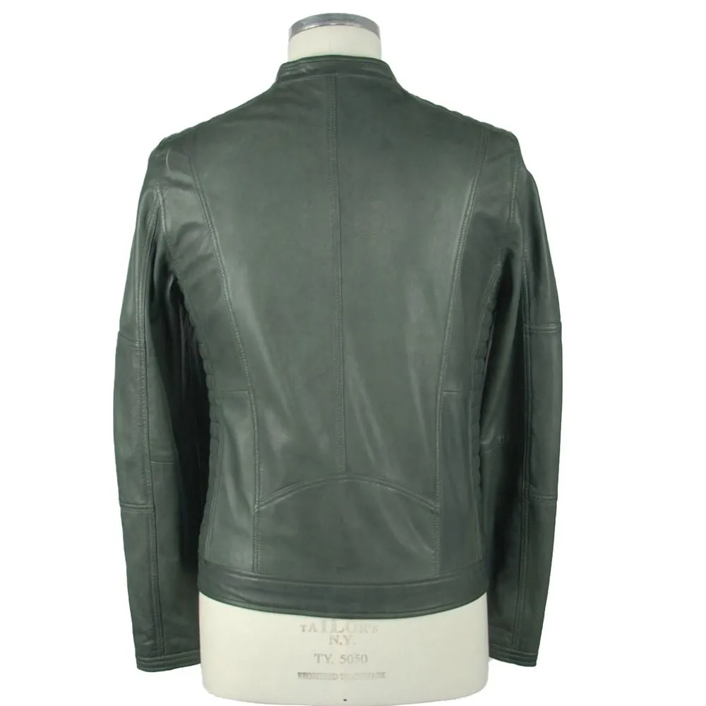Emerald Elegance Leather Jacket sold by Louxly product image thumbnail 2