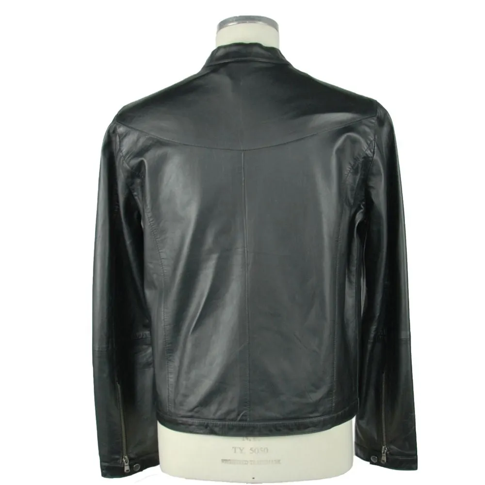 Sleek Leather Black Jacket sold by Louxly product image thumbnail 2